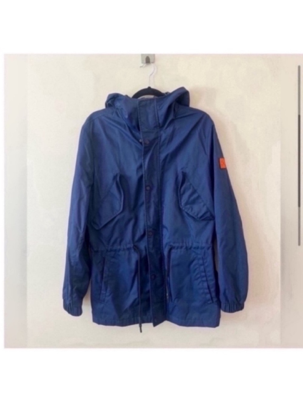 Calvin Klein Blue Raincoat size Medium